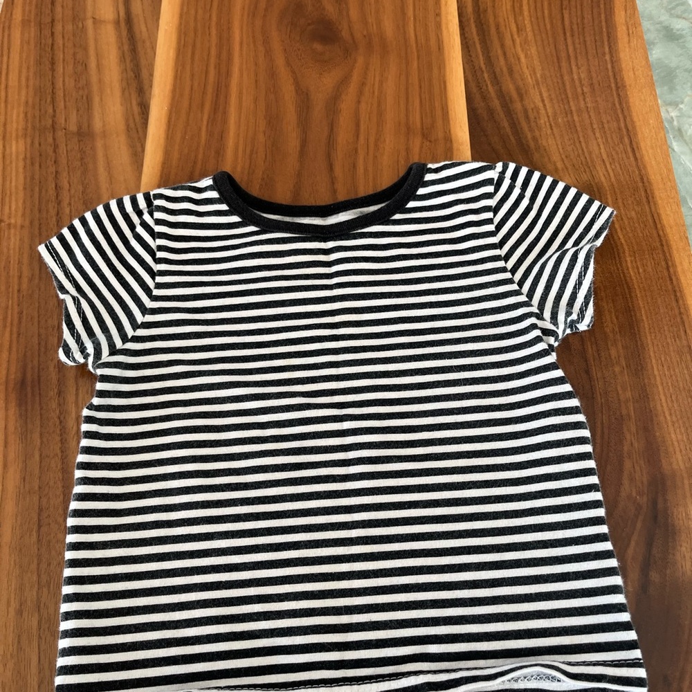 Garanimals Black and White Striped Short Sleeve Tee